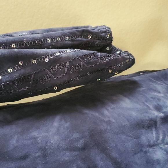 Sami & Jo Dark Purple Tie dye ric rack sequins Shark bite hem Lg. Casual Travel - Picture 7 of 9